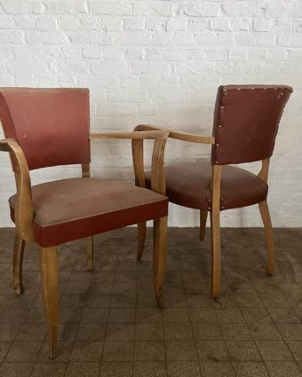 Pair of bridge armchairs