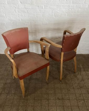 Pair of bridge armchairs