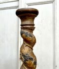 Pair of XVIIIth century columns in carved wood