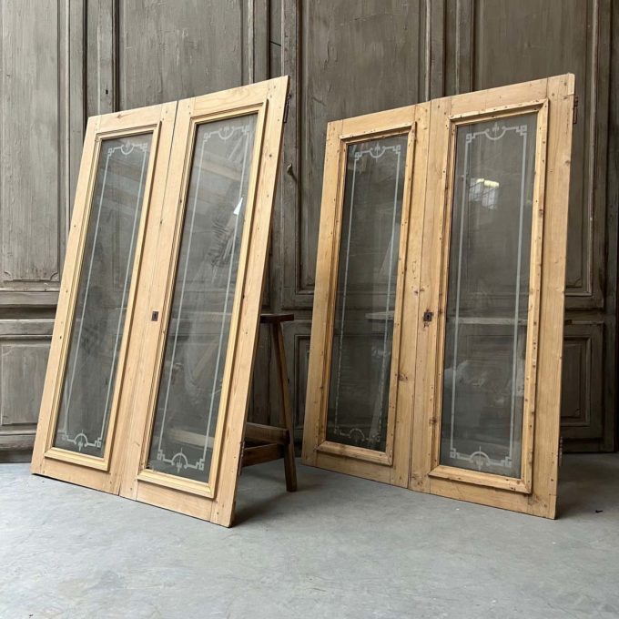 Double porte de placard vitrée 120x170cm