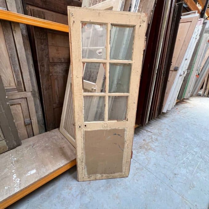 Antique glass door 69x187cm back
