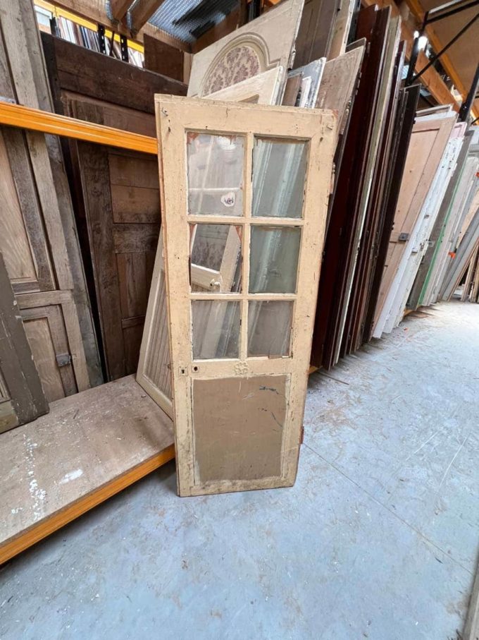 Antique glass door 69x187cm back