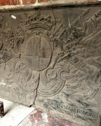 Cast iron fireback