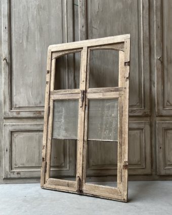 Stripped double window with frame