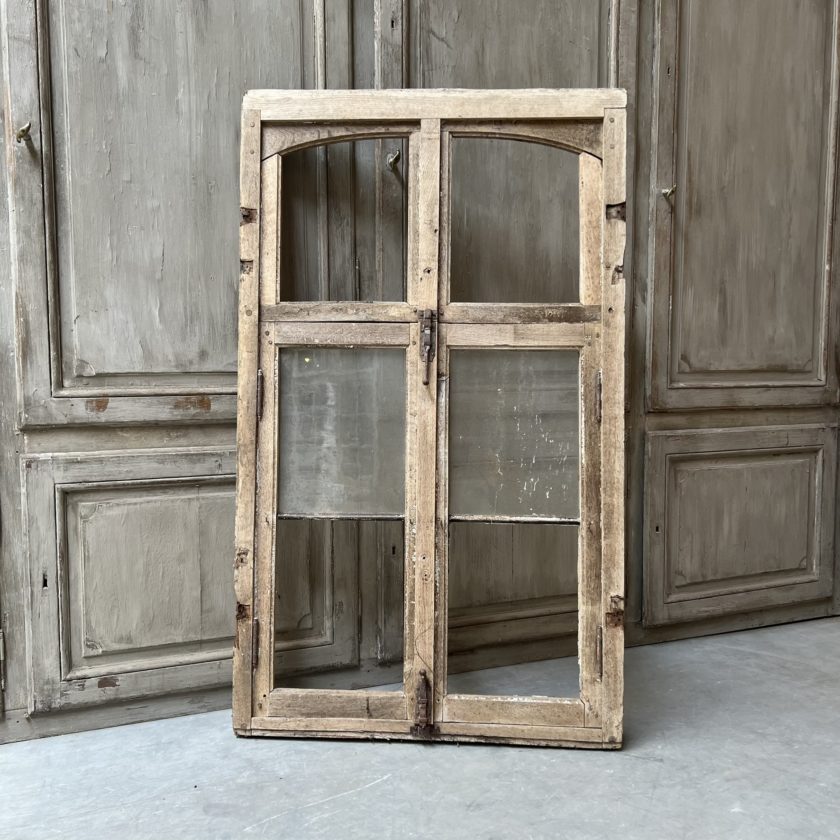 Stripped double window with frame