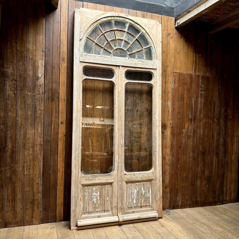 Double window with transom and frame