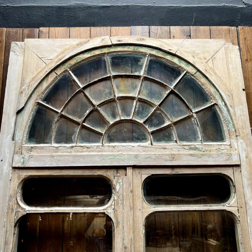 Double window with transom and frame