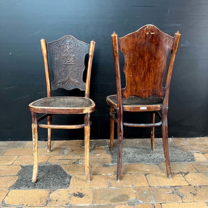 Pair of thonet style chairs back 1
