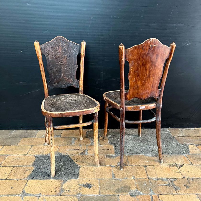 Pair of thonet back chairs