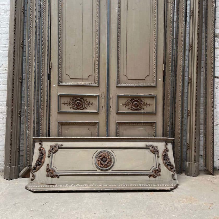 Double door with transom and frame details