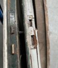Antique double door with transom details