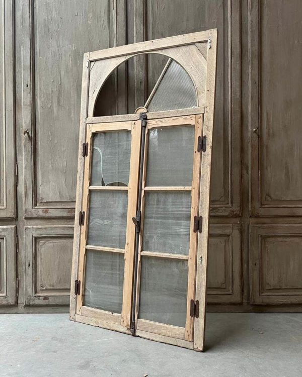 Double window with transom and frame