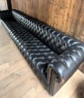 Canapé chesterfield noir de 4m de long top 1