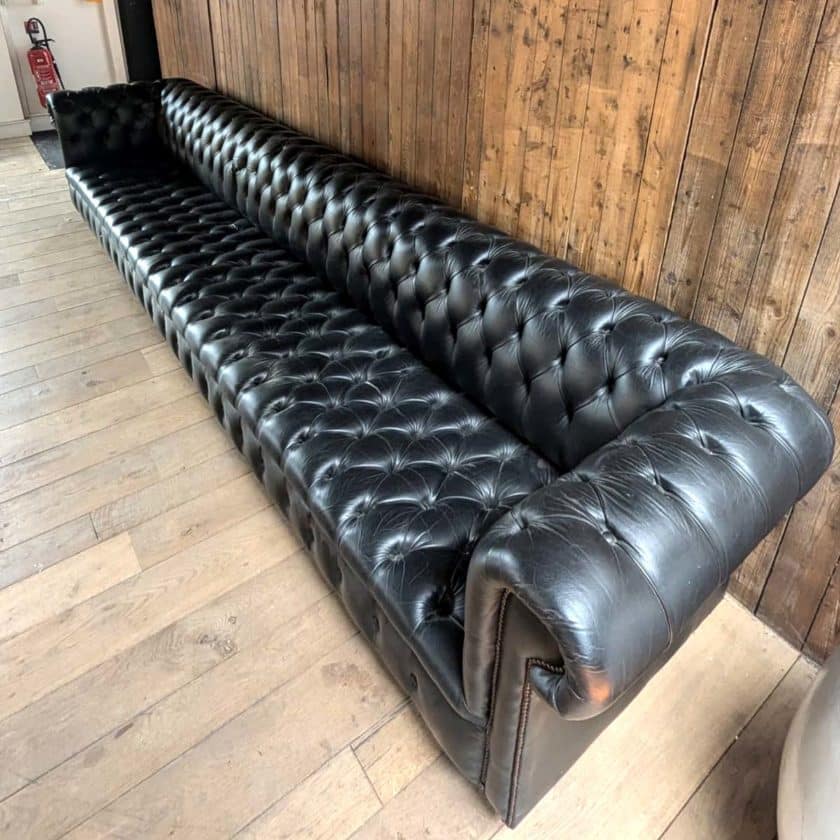 4m long black chesterfield sofa top 1