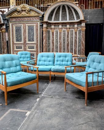 Salon scandinave bleu