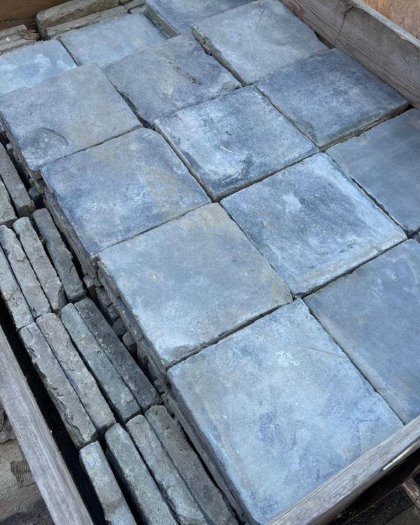 Lot de carreaux de ciment imitation pierre bleu 7m²