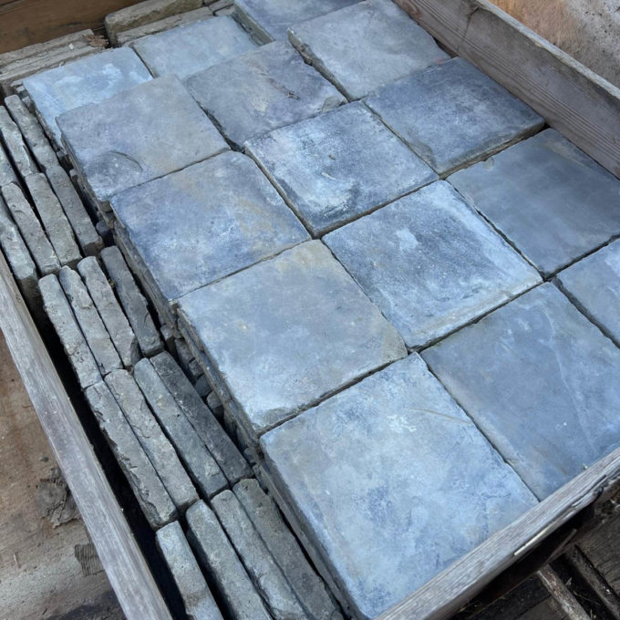 7m² blue imitation stone cement tiles