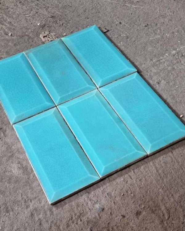 Carreau de faïence métro turquoise 2,7m² top