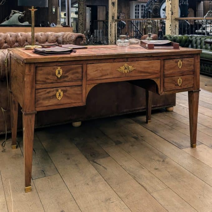 Small empire style desk in mahogany side