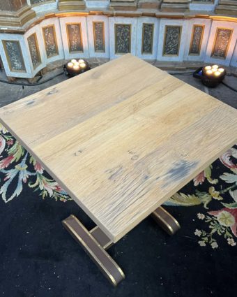 Renovated bistro table 64x64x74 cm top