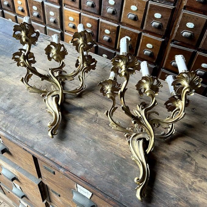 Pair of Louis XV style sconces top