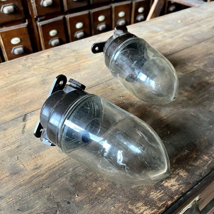 Paire de lampe industrielle