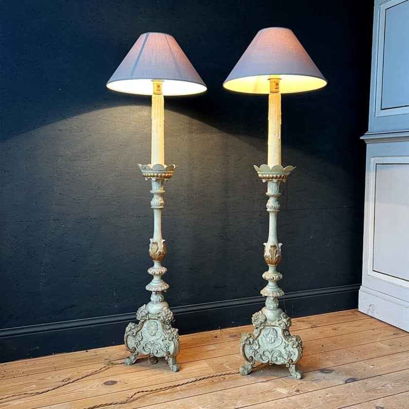 Pair of floor lamps