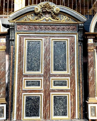 Imitation marble decorative door