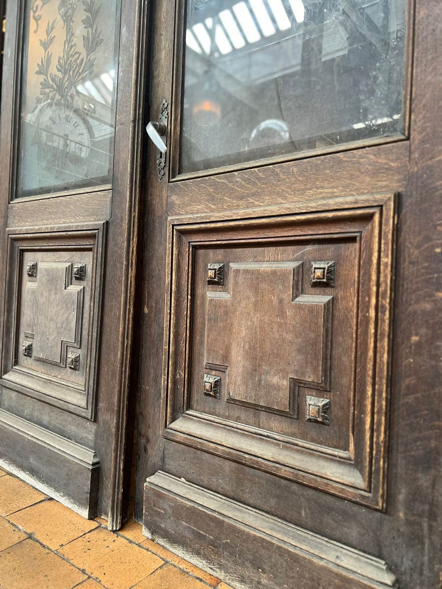 Paire de double portes avec verre gravé 155x300cm5 | Matériaux Authentiques Paire de double portes avec verre gravé 155x300cm