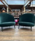 Pair of arflex delfino armchairs