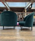Pair of arflex delfino armchairs