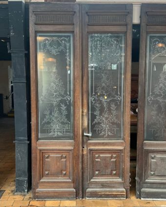 Pair of double glass doors