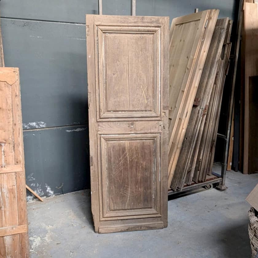 Antique pickled oak door 76x205cm