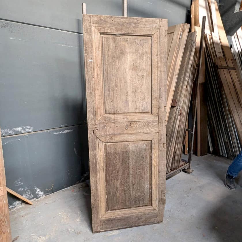 Antique pickled oak door 76x205cm