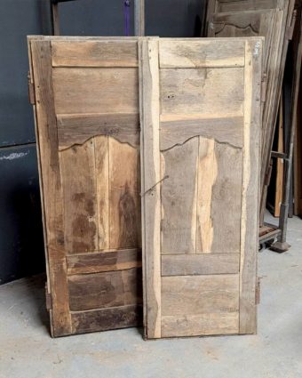 Double porte de placard en chêne XVIIIème 122x152cm