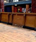 Oak countertop facade with black marble top, 15m