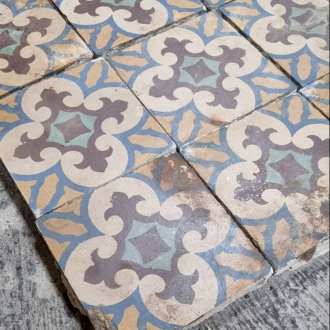 7m² cement tiles