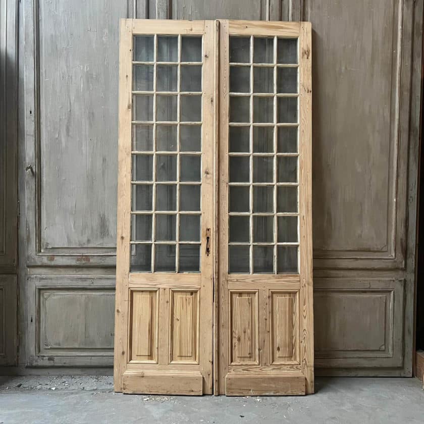 Pickled double glass door 128x243cm