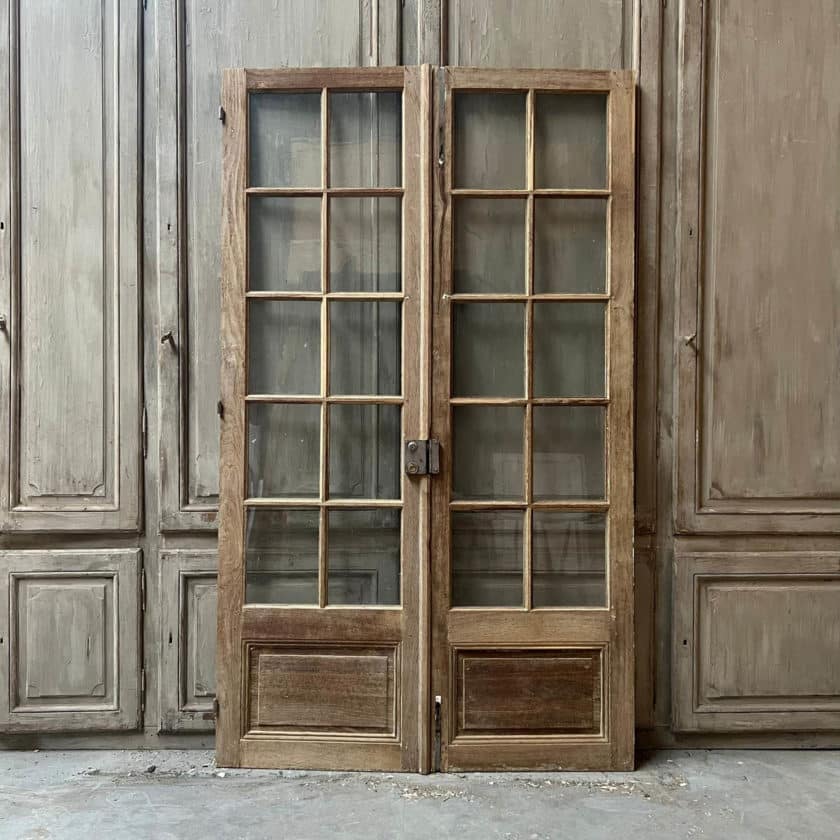 Pickled double glass door 138.5x235cm