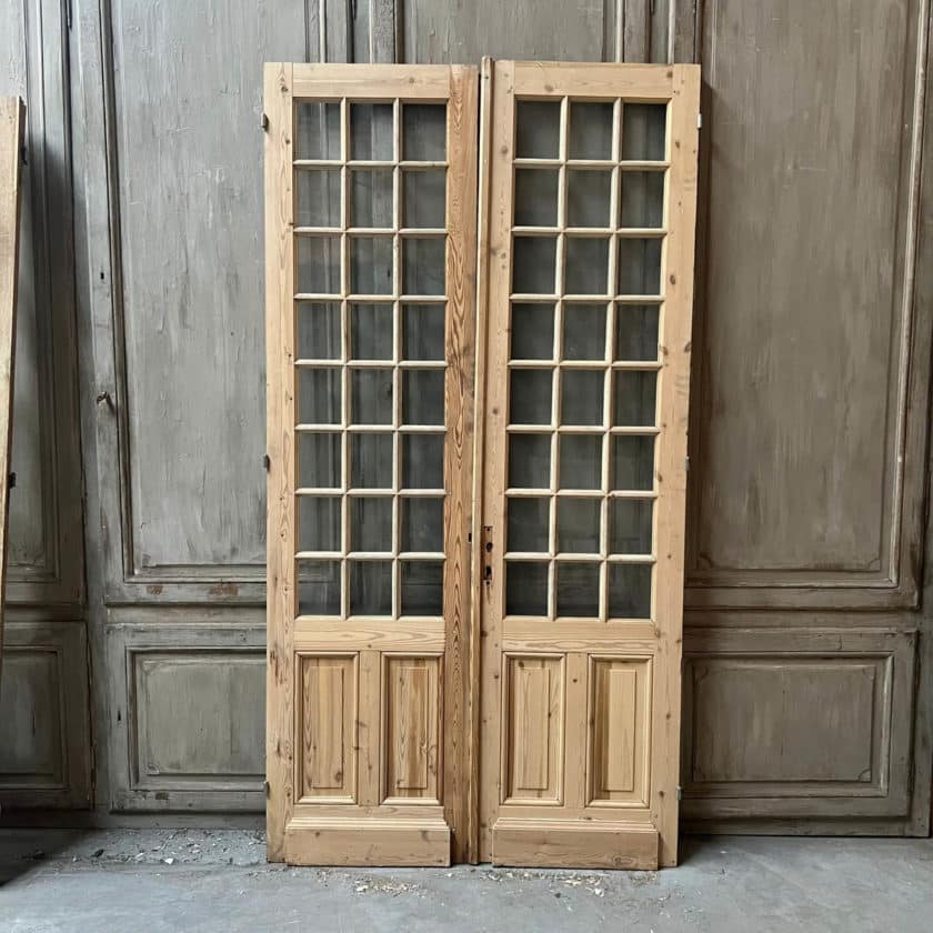 Pickled double glass door 128x243cm