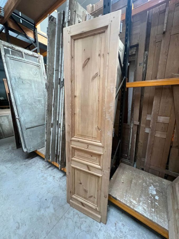 Haussmann-style stripped cupboard door 63x237cm