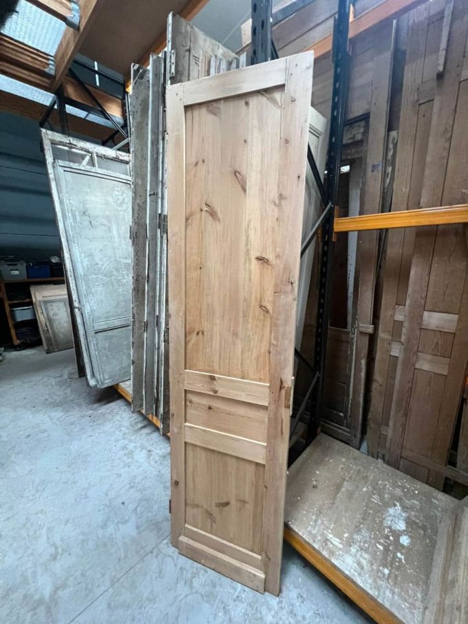 Haussmann-style stripped cupboard door 63x237cm