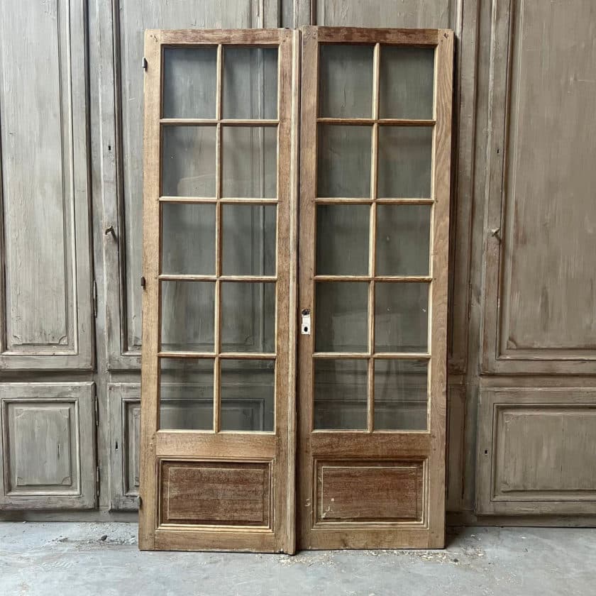 Pickled double glass door 138.5x235cm