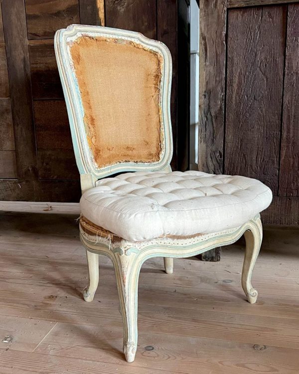 Green lacquered molded wood chair
