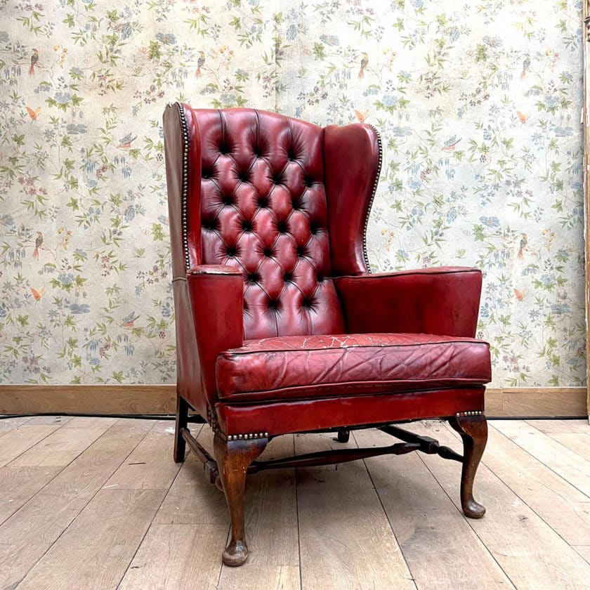 Fauteuil chesterfield Rouge