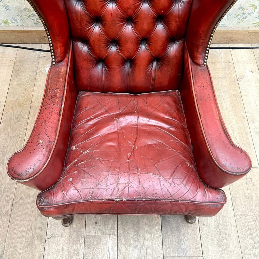 Fauteuil chesterfield Rouge