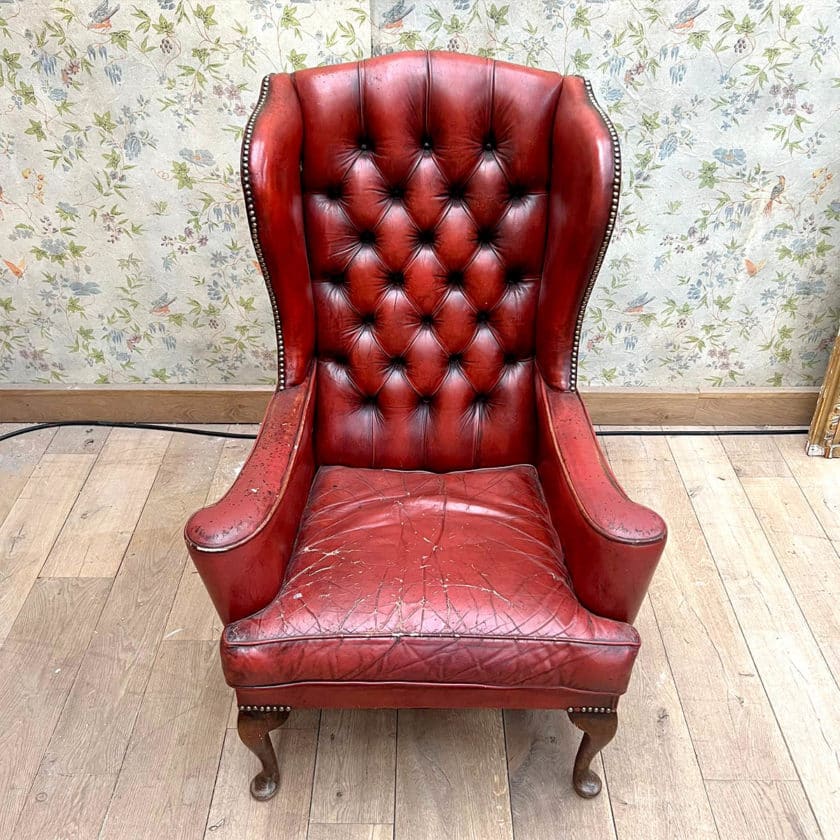 Fauteuil chesterfield Rouge