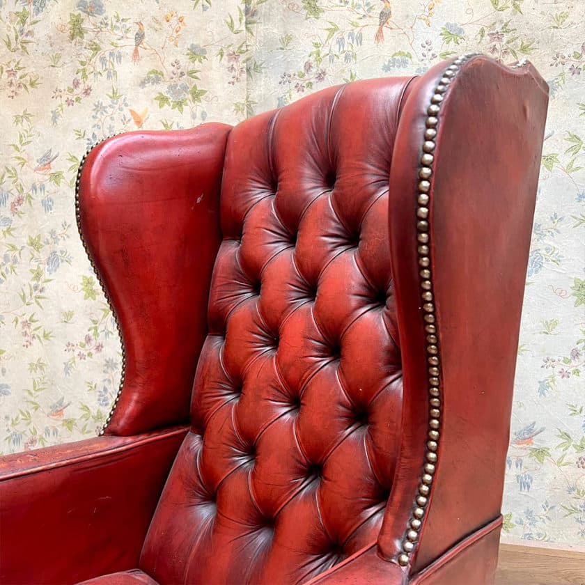 Fauteuil chesterfield Rouge