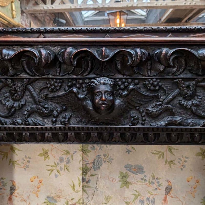 Louis XIII style mantel zoom