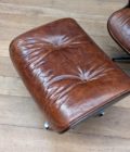 Armchair and ottoman in the style of Charles Eames details